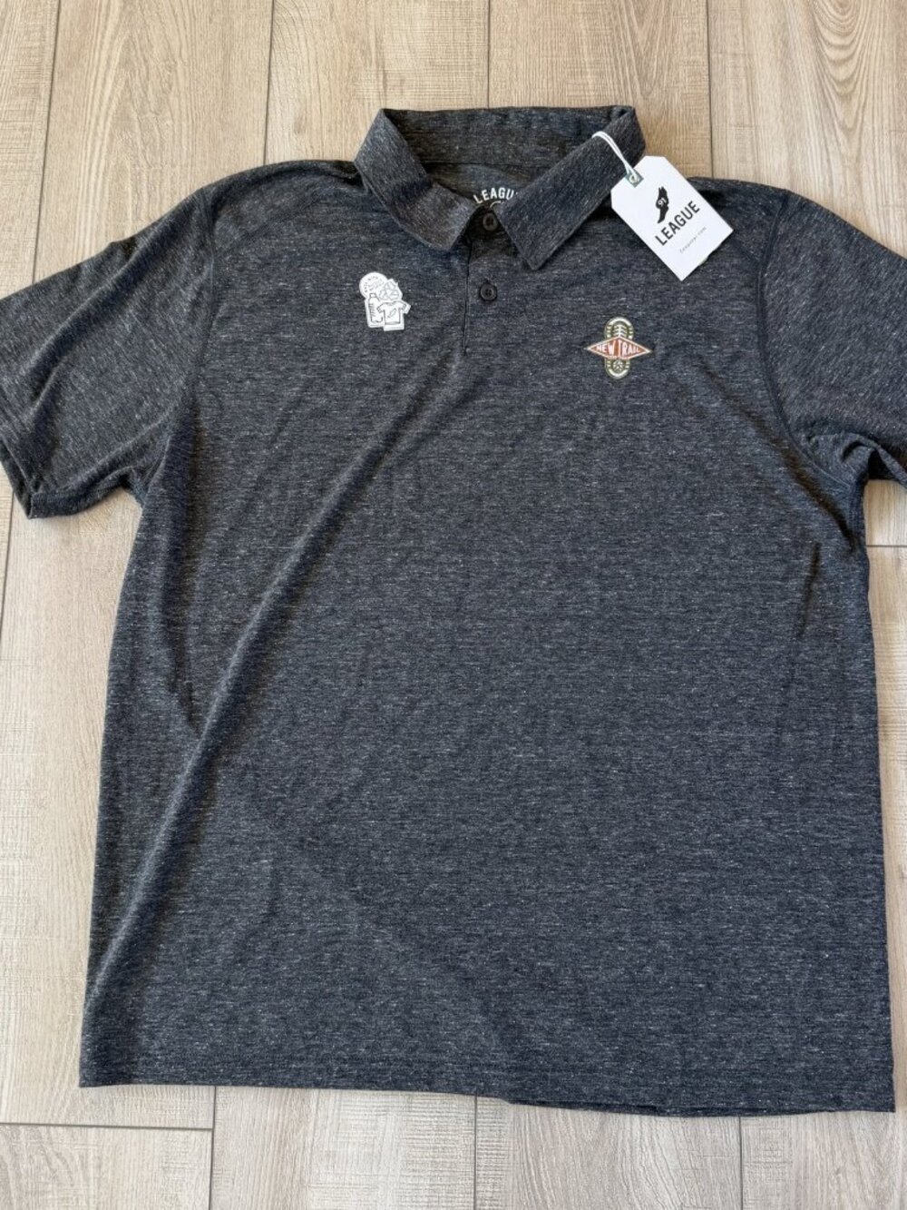 LEAGUE New Trail Brewing Polo Shirt Mens L